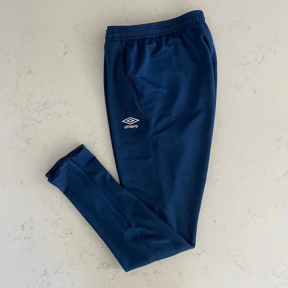 Umbro DG Athletic Pull On Polyester Elasticized Waist Track Pants Blue Sz M - Picture 1 of 14